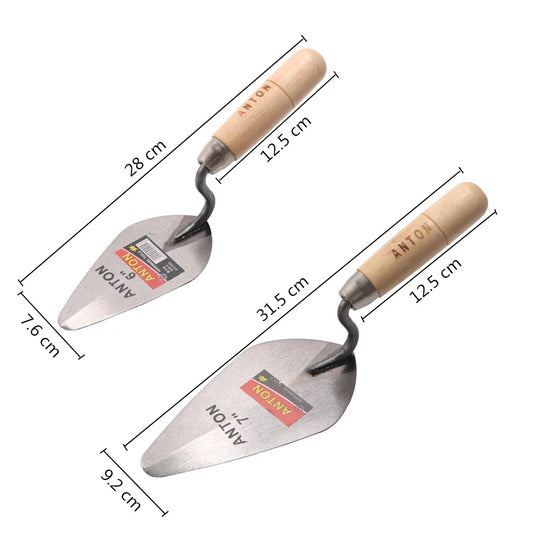 6/7 Inch Construction Tools Putty Knife Brick Trowel Laying Carbon Steel Blade Pointing Plaster Tool Carbon Steel Trowel Tools