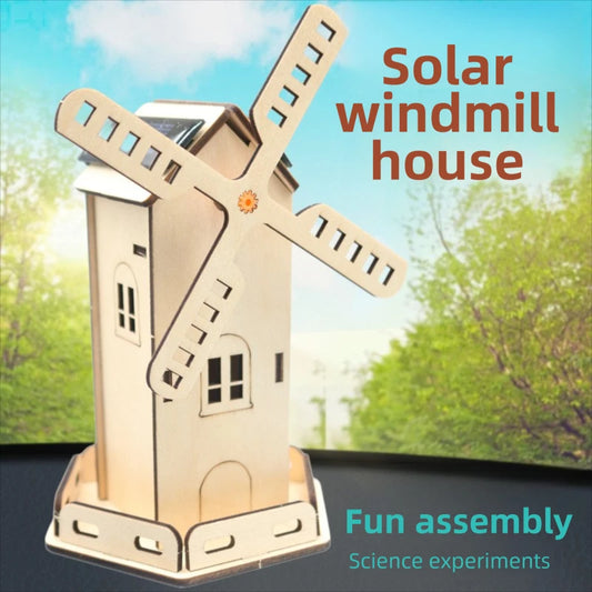 DIY Solar Energy Windmill House DIY Science Experiment Kit & Education Toy Physics Science Toys For Boy‘s toy gift