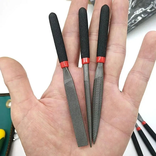 Set Hand Tool Small Steel Files Carpentry Tools Woodworking Needle Flat File Craft Flat File Needle Filing Metal