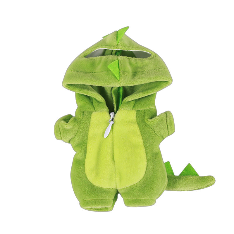 Green Dinosaur Plush Doll Costume for 15-17cm Doll