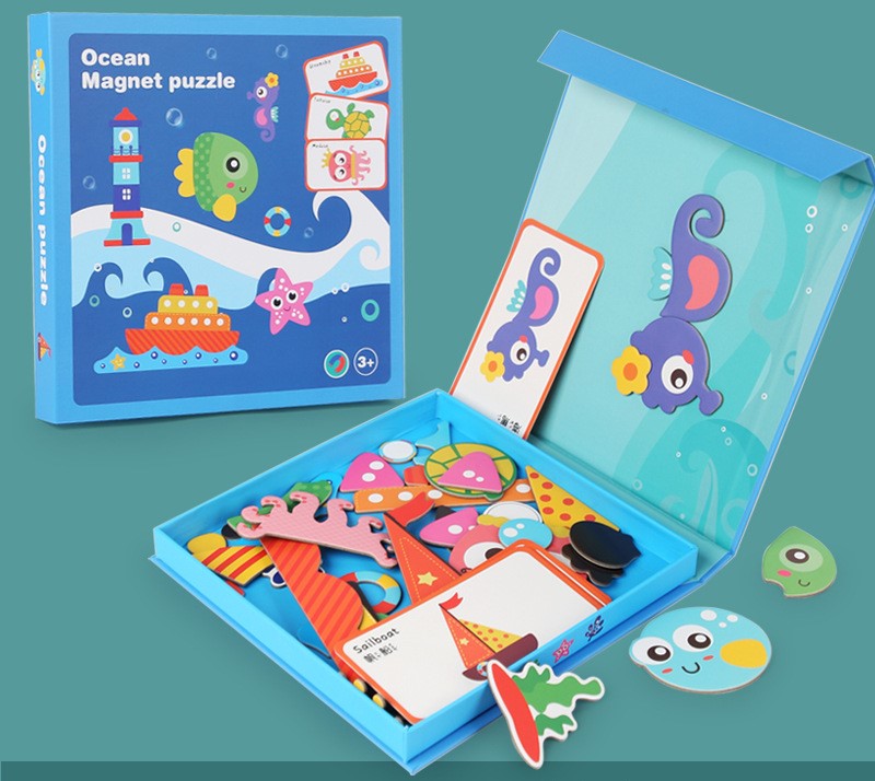 Educational facial expression learning puzzle for children