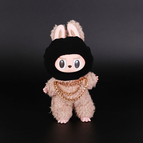 Black Hooded Mask Costume for Plush Doll