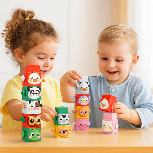 Educational Montessori Animal Stacking Set Building Toy
