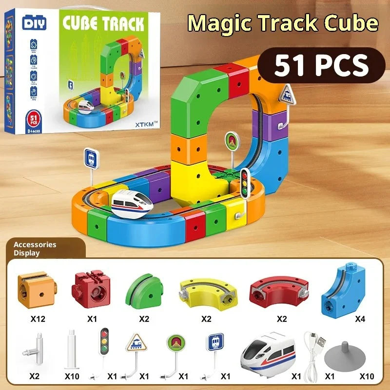 Magic rail cube track kids toy