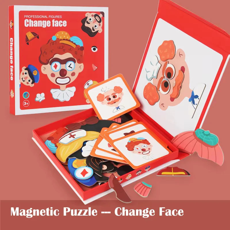 Educational facial expression learning puzzle for children