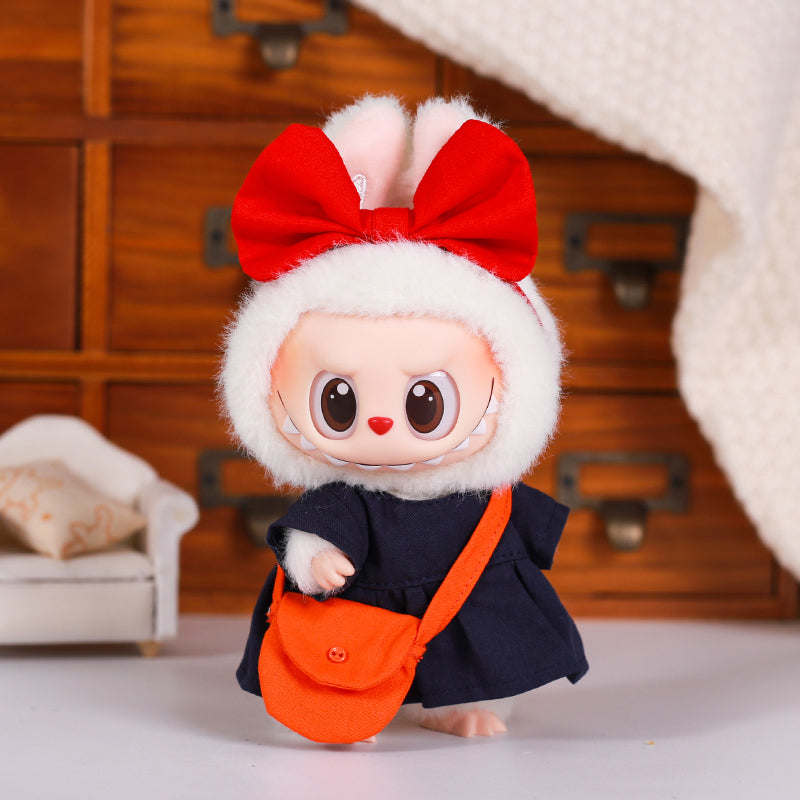 Labubu Doll Clothes Student Clothes Set for 15cm Plush Toys