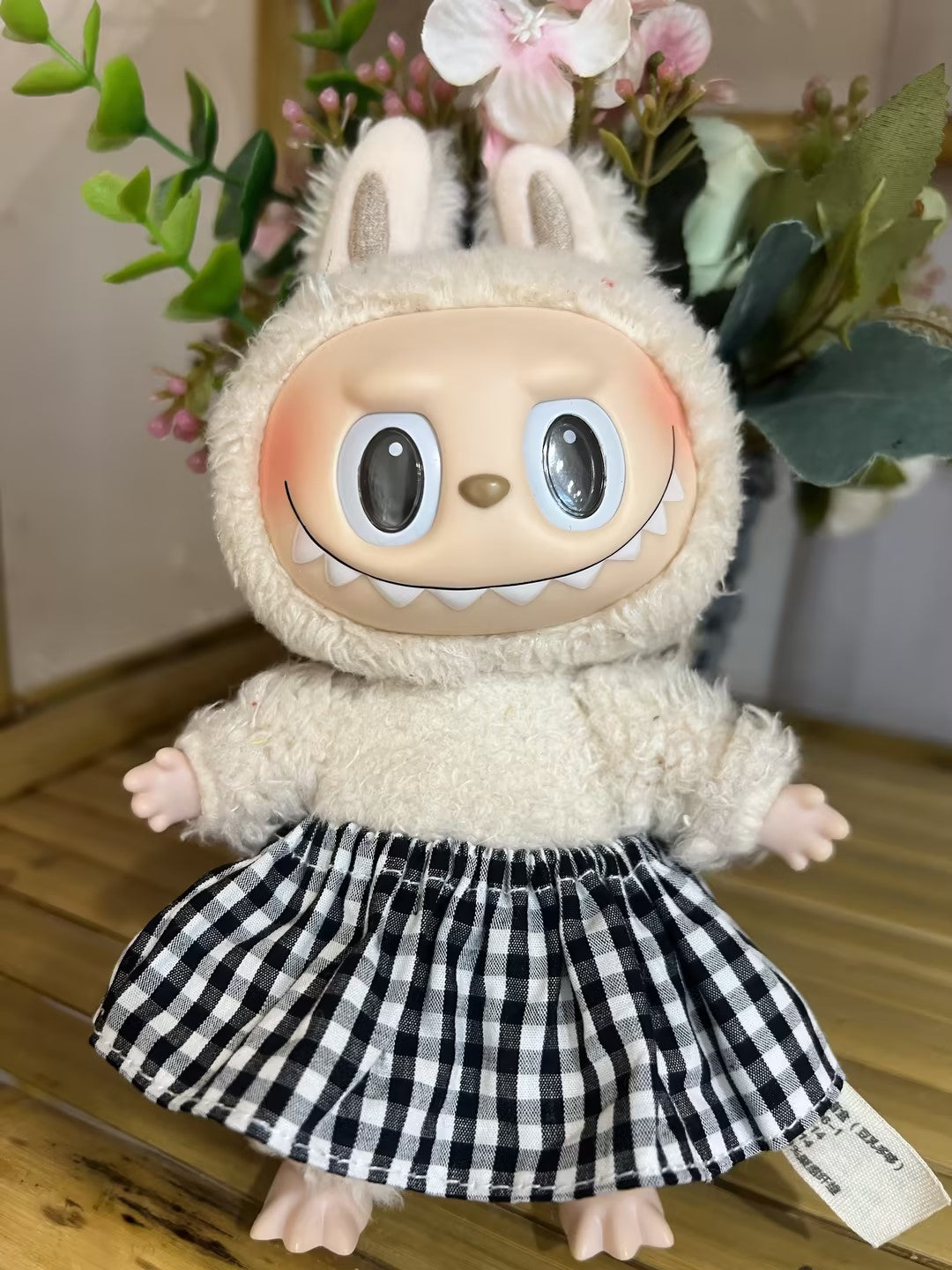 Checkered Skirt for 15~17cm Doll