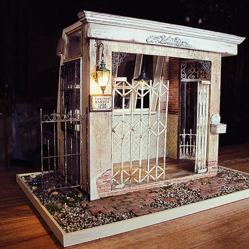 DIY Wooden Dollhouse Casa Miniature With Furniture Kit 3D Irish Cottage Coffee House Assemble Toy for Children Christmas Gifts