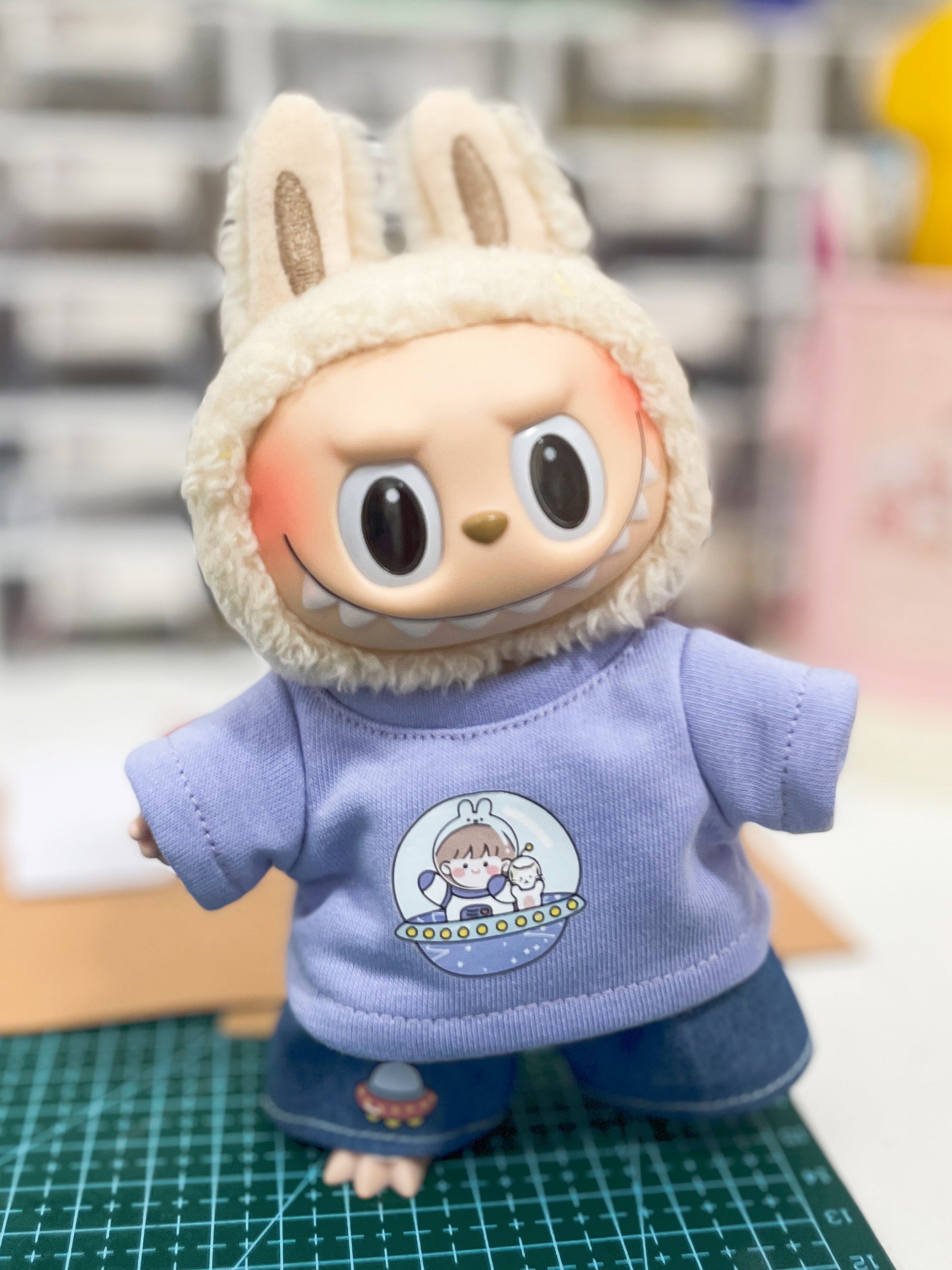 Plush Doll Sweatshirt Set Including Top and Pants