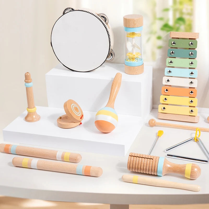 Interactive Musical Toy Wooden Toys Child Percussion Instruments Early Educational Toys Birthday Gifts for Toddlers Girl Boy