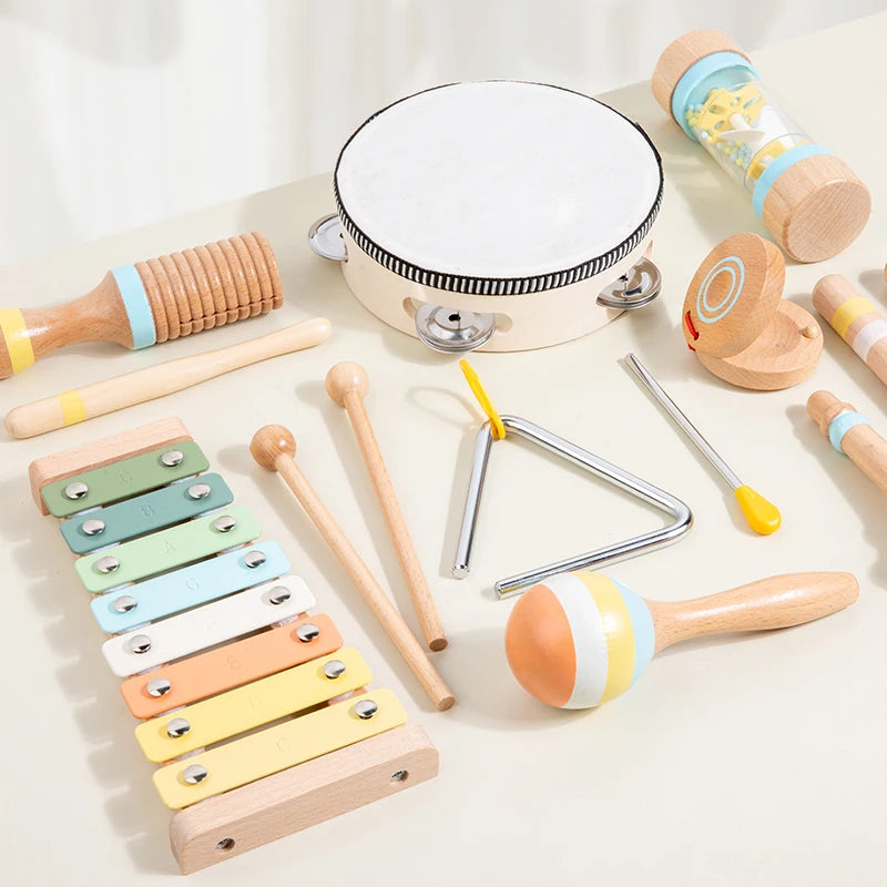 Interactive Musical Toy Wooden Toys Child Percussion Instruments Early Educational Toys Birthday Gifts for Toddlers Girl Boy
