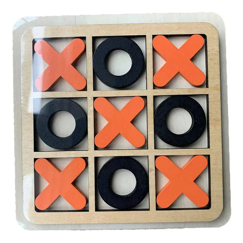 XO Game For Kids Tic Tac Toys Board Game Wooden XO Table Board Games Fun Games Educational Strategy Brain Puzzle Interactive Toy