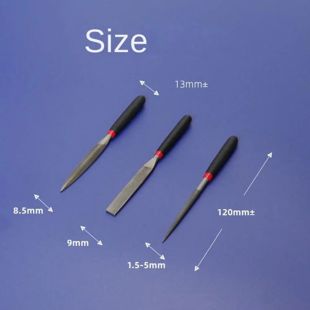 Set Hand Tool Small Steel Files Carpentry Tools Woodworking Needle Flat File Craft Flat File Needle Filing Metal