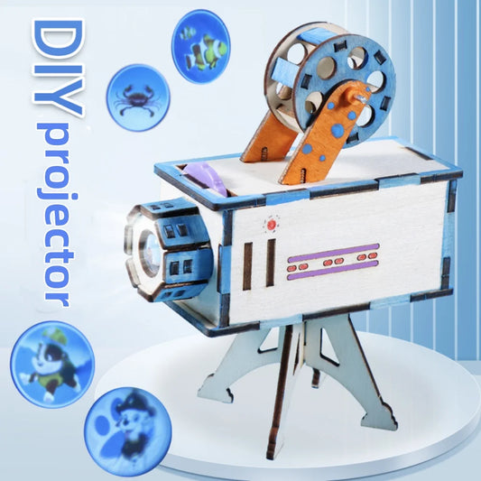 DIY Projector Hand Assembled Projector Toy Scientific Experiment Educational Model Toy Children's Physics Toy Gift Toy