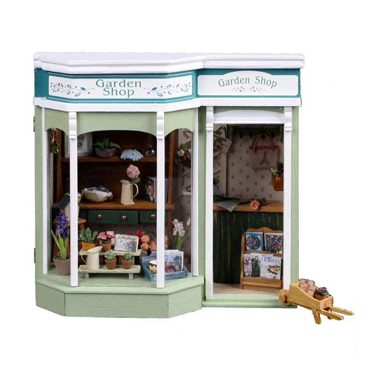 DIY Wooden Dollhouse Casa Miniature With Furniture Kit 3D Irish Cottage Coffee House Assemble Toy for Children Christmas Gifts