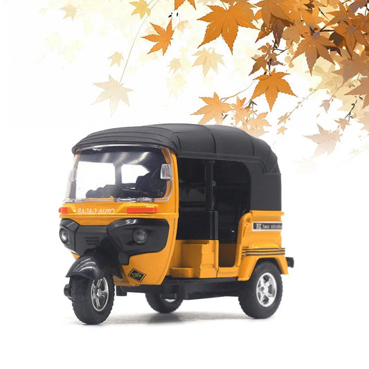 Trike alloy toy; boy's realistic alloy car model; children's spring-back toy car; small ornament