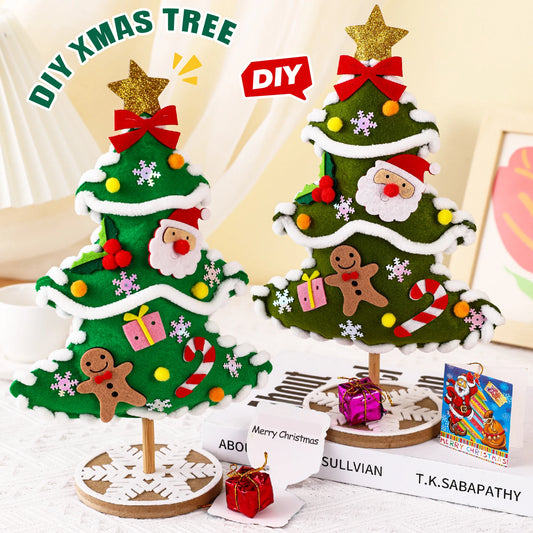 DIY Christmas Tree Crafts Kits for Children Christmas Decoration Handmade Toys Puzzle Craft Kit Toys Christmas Gifts for kids