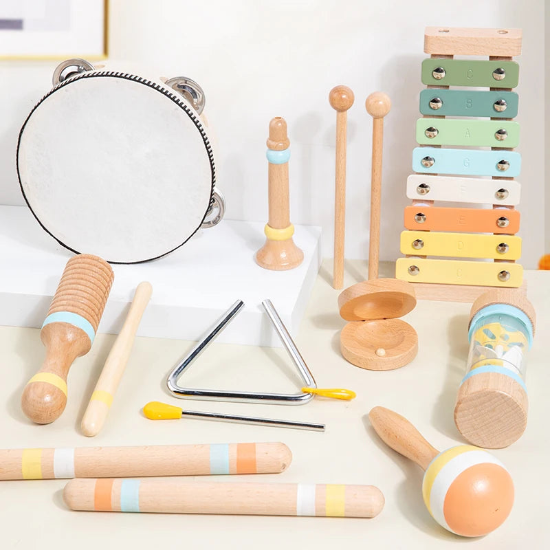 Interactive Musical Toy Wooden Toys Child Percussion Instruments Early Educational Toys Birthday Gifts for Toddlers Girl Boy