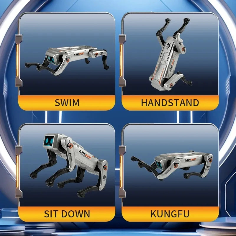 Toy car interesting gift AI dog robot Rc intelligence, voice control interactive music dance car Rc, children's toys,