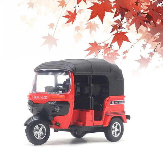 Trike alloy toy; boy's realistic alloy car model; children's spring-back toy car; small ornament