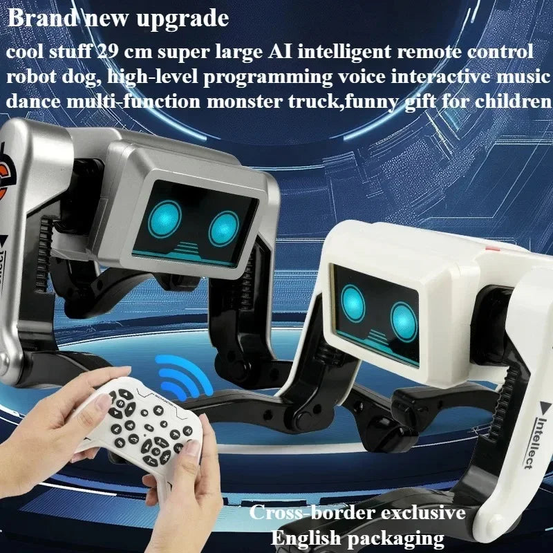 Toy car interesting gift AI dog robot Rc intelligence, voice control interactive music dance car Rc, children's toys,