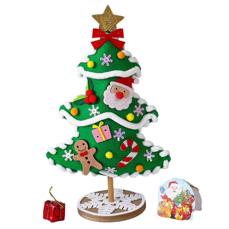 DIY Christmas Tree Crafts Kits for Children Christmas Decoration Handmade Toys Puzzle Craft Kit Toys Christmas Gifts for kids