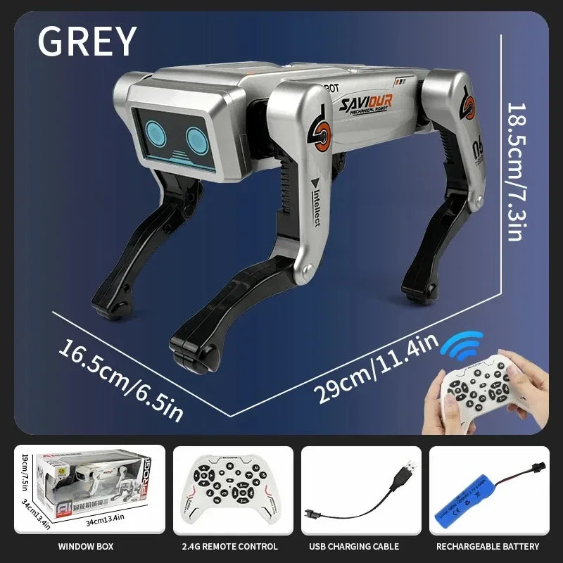 Toy car interesting gift AI dog robot Rc intelligence, voice control interactive music dance car Rc, children's toys,